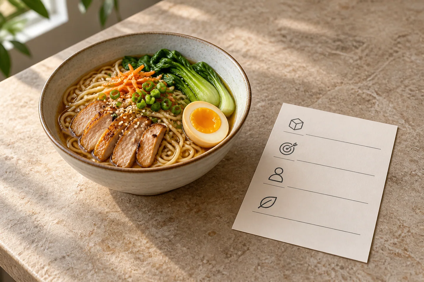 Illustration of the checks recorded before a restaurant menu photo is released.