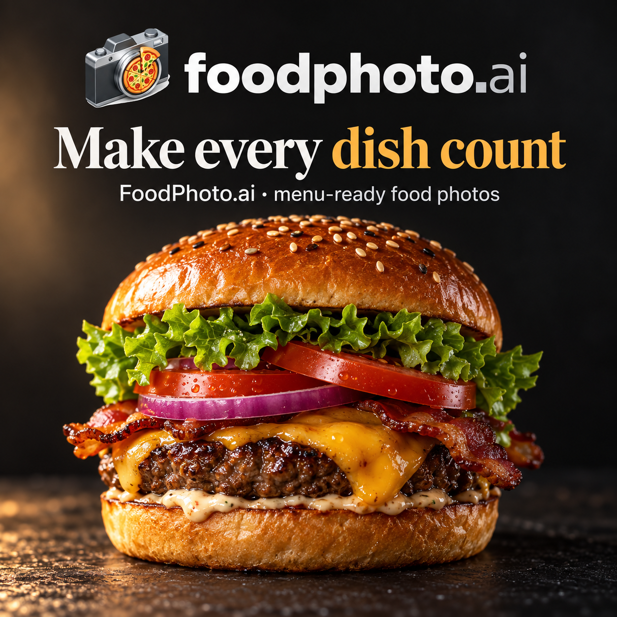 Editorial illustration of a burger prepared for a social media campaign
