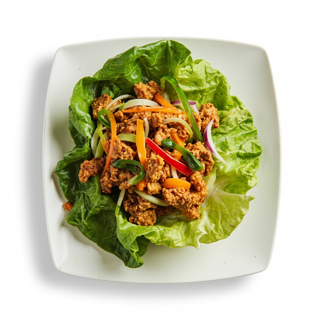 Asian chicken lettuce cups