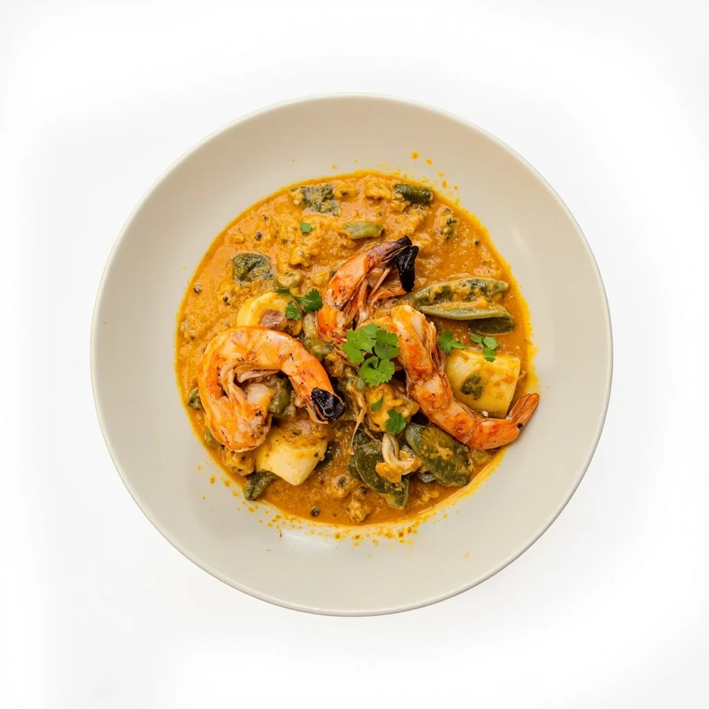 Bahian shrimp moqueca with coconut milk mo6q9v45