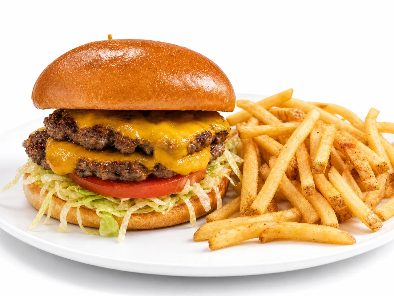 Same burger after FoodPhoto.ai editing, dish unchanged