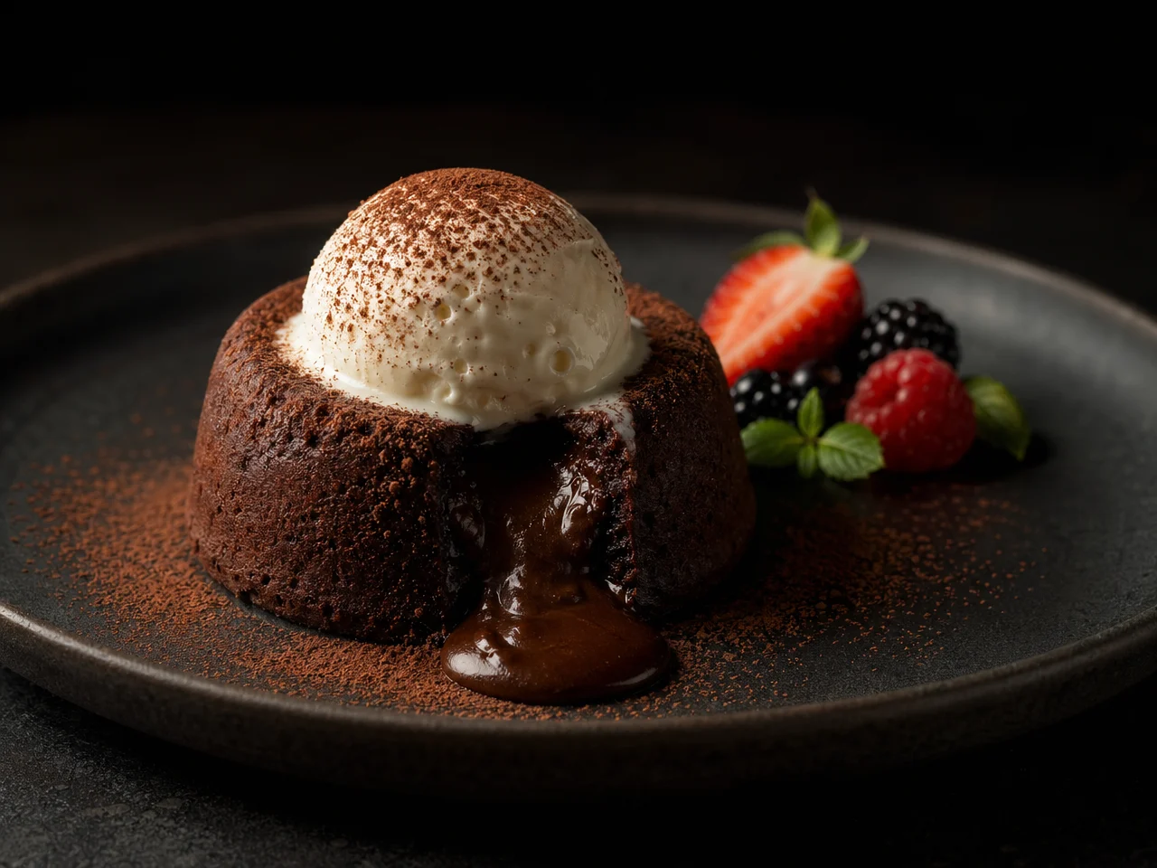 Dessert menu photo before and after AI styling