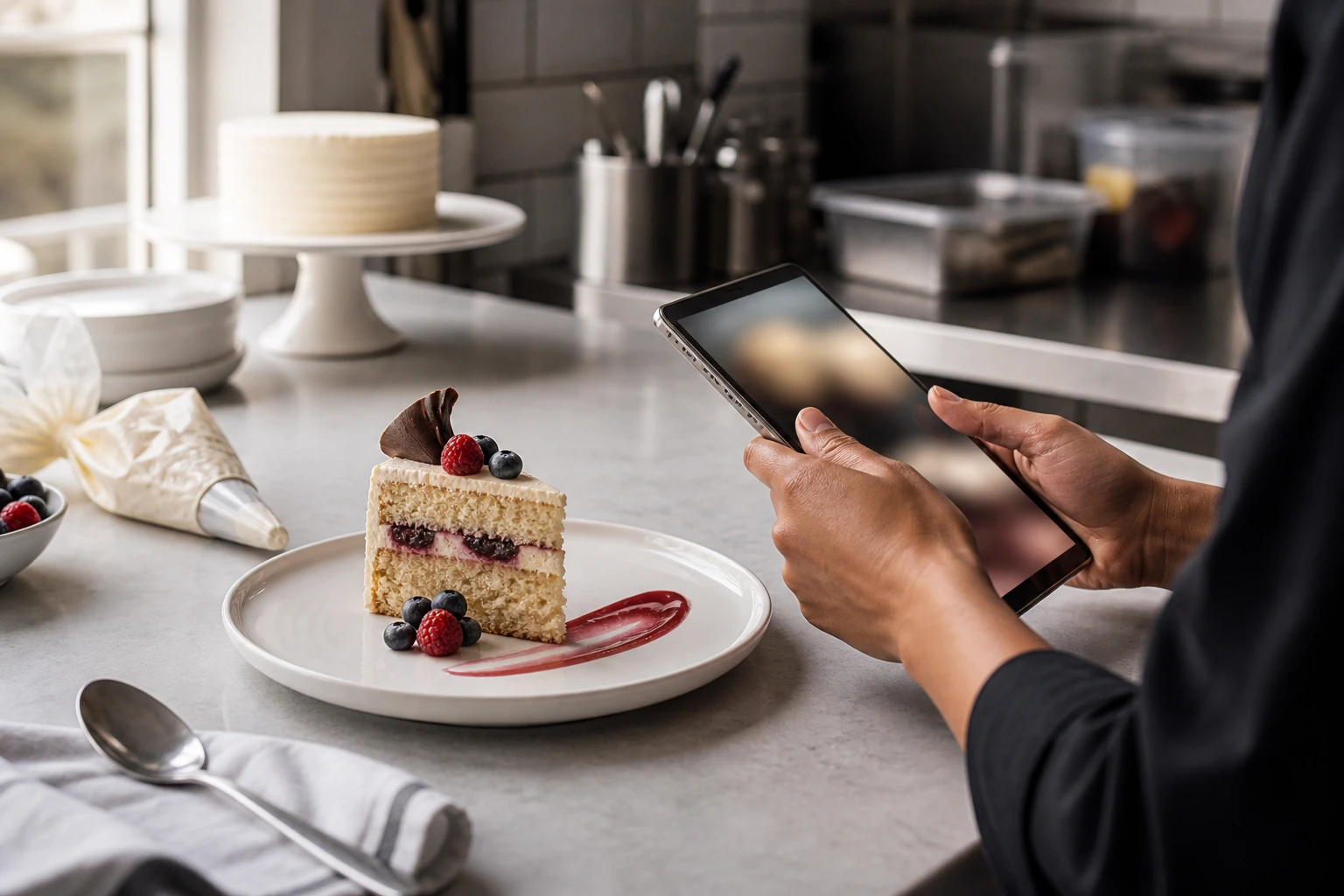 Restaurant operator prepares a truthful menu photo workflow for ai dessert photo generator guide.
