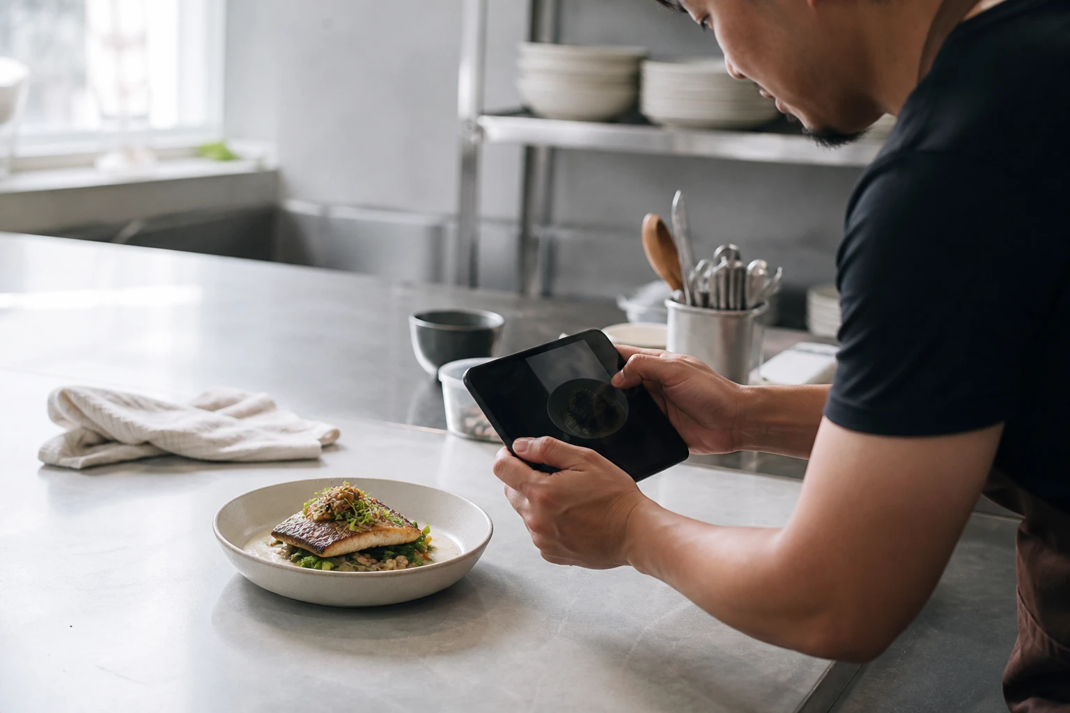 Restaurant operator prepares a truthful menu photo workflow for ai food photo guide.