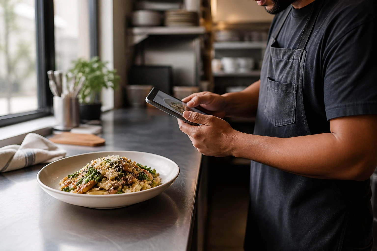 Restaurant operator prepares a truthful menu photo workflow for menu photo conversion test method.
