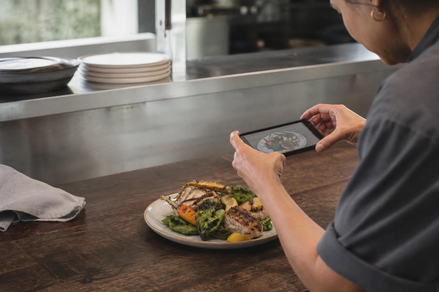 Restaurant operator prepares a truthful menu photo workflow for restaurant menu photo workflow phone to delivery app.