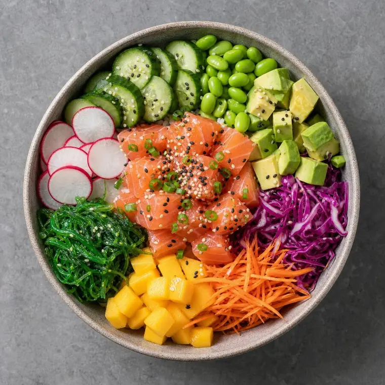 Poke bowl: edited with FoodPhoto