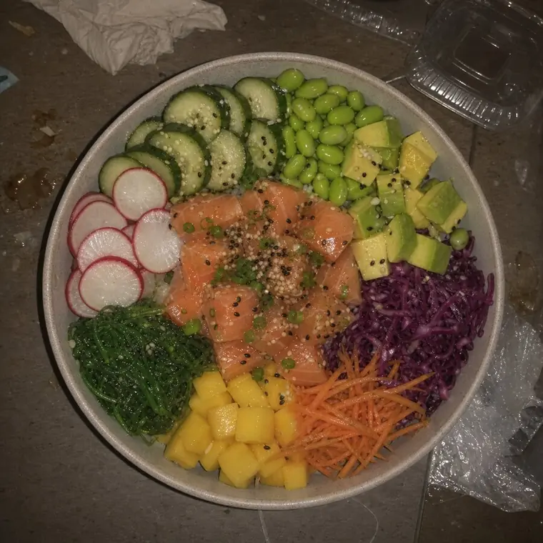 Poke bowl: original phone photo