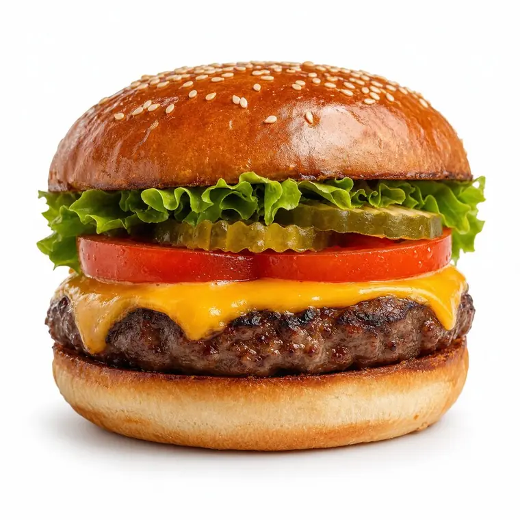 Burger: edited with FoodPhoto