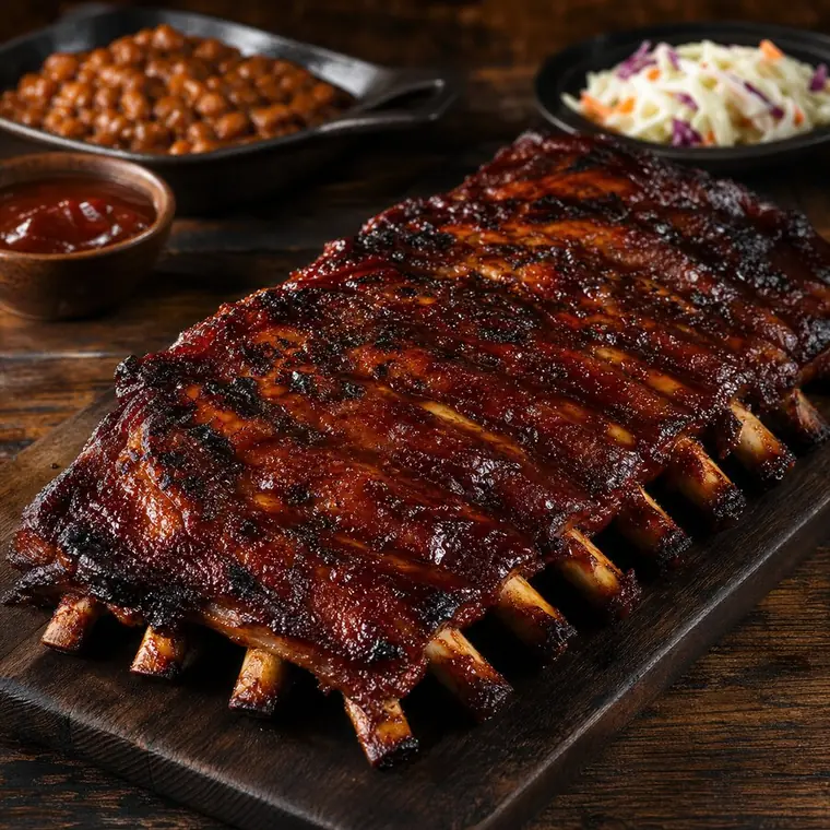 BBQ ribs: edited with FoodPhoto