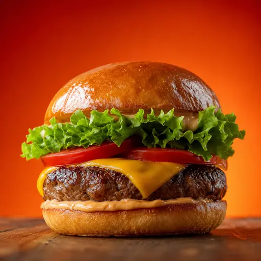 A soft studio gradient that keeps the focus entirely on the food.